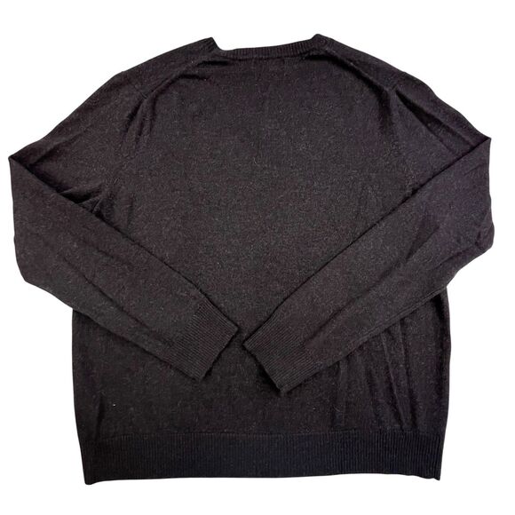 Banana Republic Extra Fine Merino Wool Sweater Mens XL Brown V-Neck Tight Knit - Picture 4 of 7